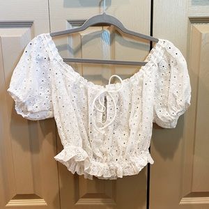 NWT Urban Outfitters cropped milkmaid blouse